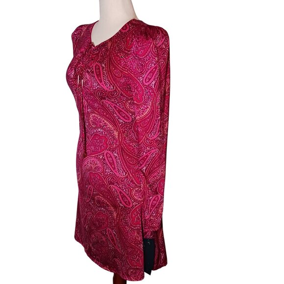 NEW Rachel Rachel Roy Womens Printed Above‎ Knee Mini Dress Berry Paisley Size M - Picture 8 of 16